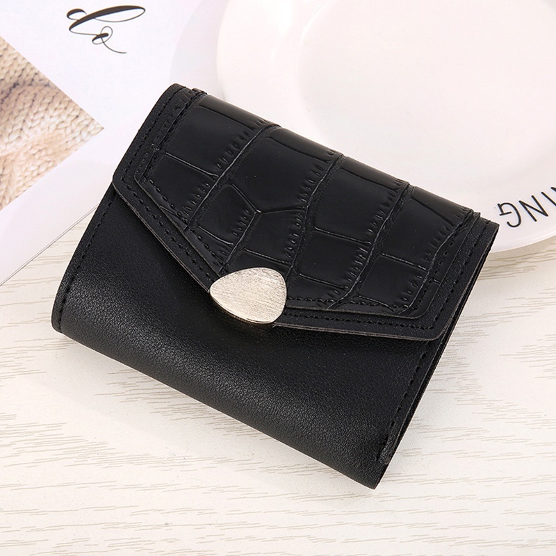 Ví Cầm Tay Đựng Thẻ Đa Năng Họa Tiết Trái Tim Xinh Xắn Cho Nữ