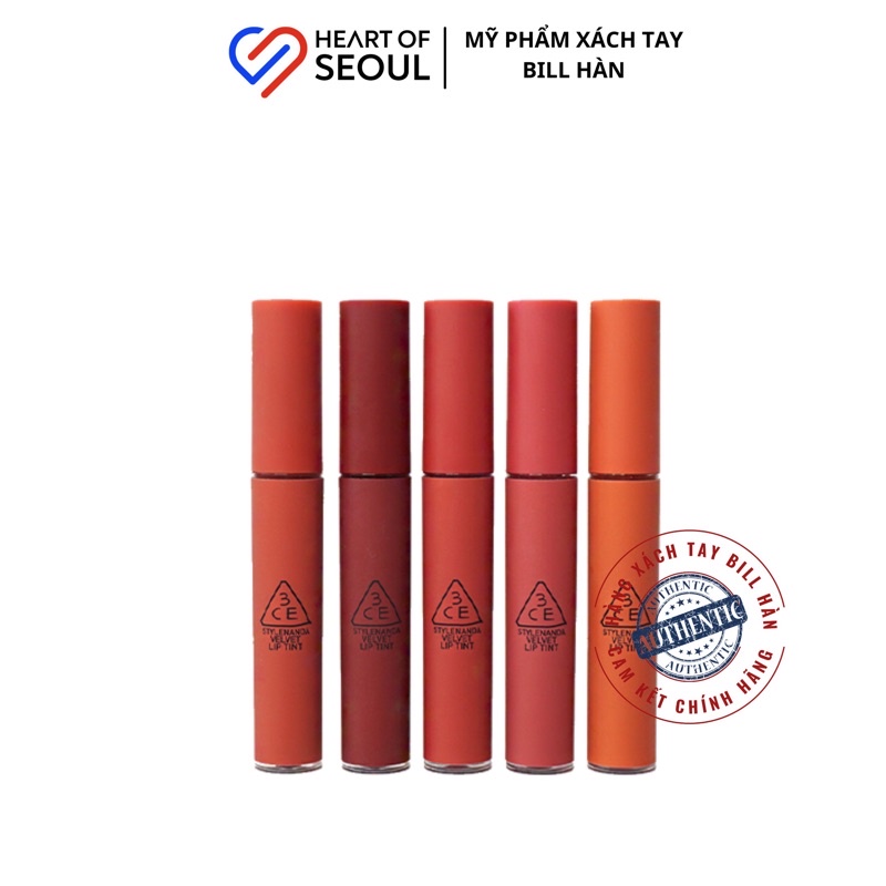 Son kem lì 3ce Velvet Lip Tint (Bill Hàn)