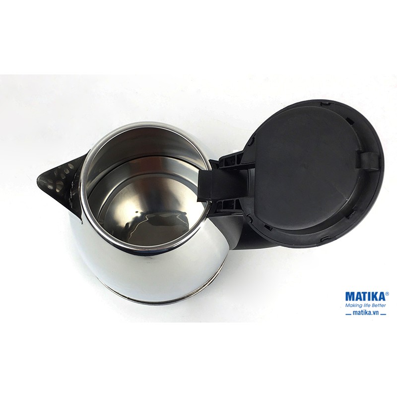 ( Chính hãng )  Bình đun siêu tốc Matika-18 inox 304 chống rỉ  Bảo hành 12 tháng đun cực nhanh