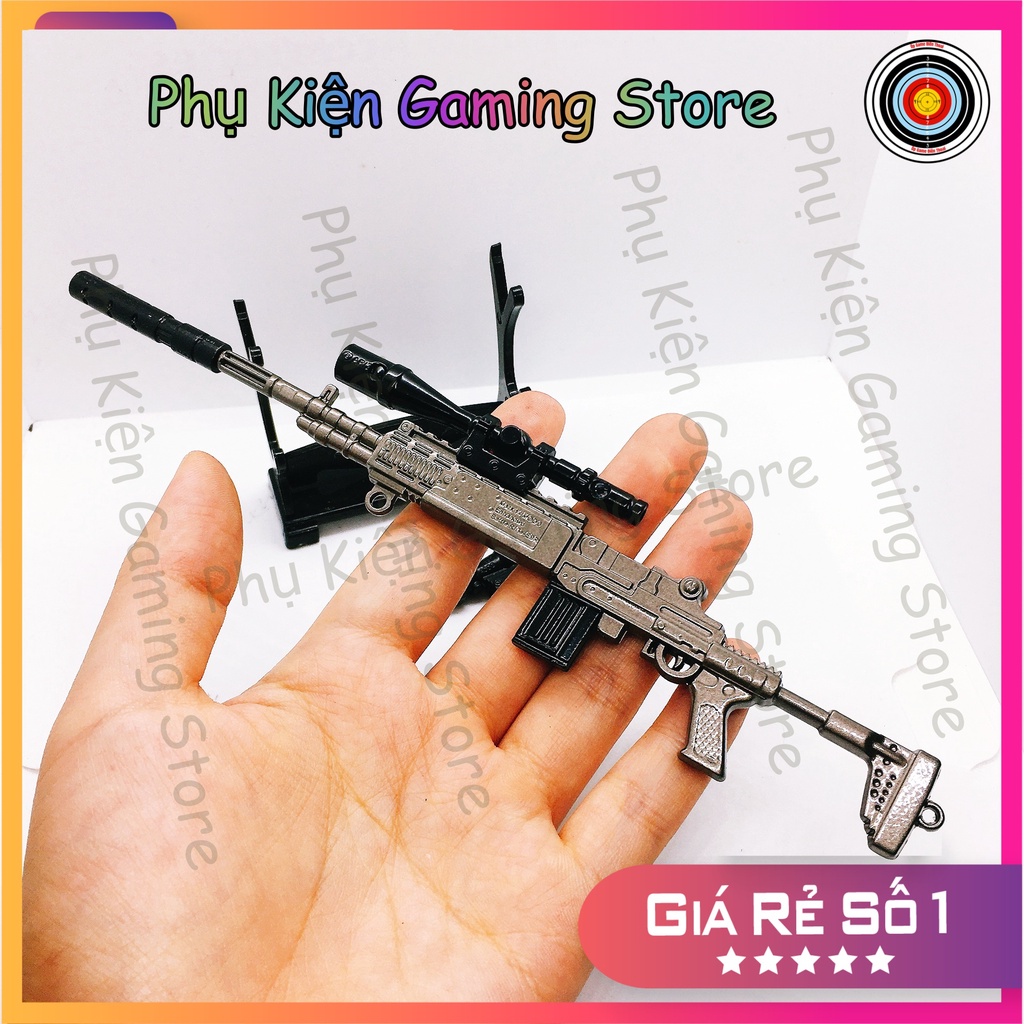 Mô hình súng pubg kim loại lắp ráp MK14 Cơ Bản dài 20cm mô phỏng giống thật trong game [TẶNG KỆ ĐỠ]