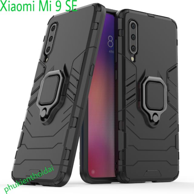 Ốp lưng Xiaomi Mi 11 Ultra / Mi 9se chống sốc Iron Man Iring cao cấp giá đỡ xem phim