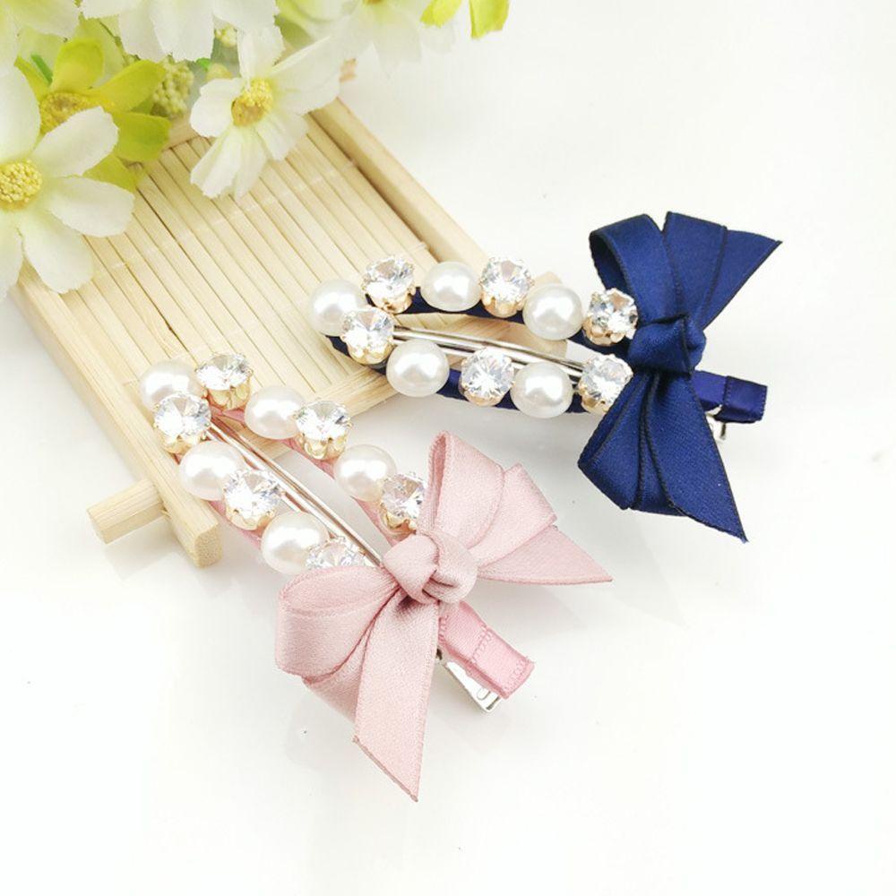 Kẹp Tóc Handmade Xinh Xắn Dành Cho NữKẹp Đôi Ngắn Đính Nơ Dễ Thương Xinh Xắn