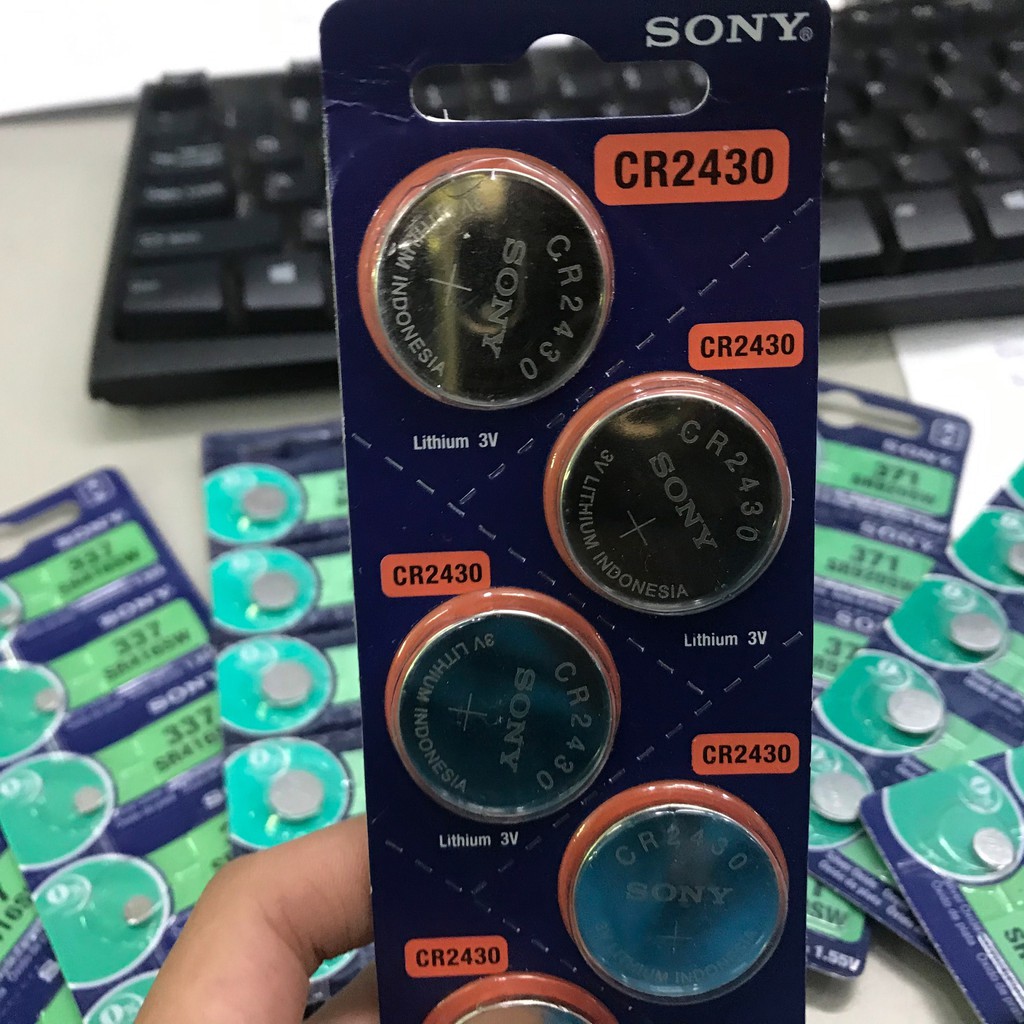 Pin CR2430 Sony vỉ 2 viên và Vỉ 5 viên pin cúc áo Sony  CR 2032 / CR 2025 / CR2016