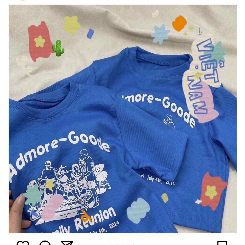 áo croptop in chữ ngực good xinh xanh coban mềm pc