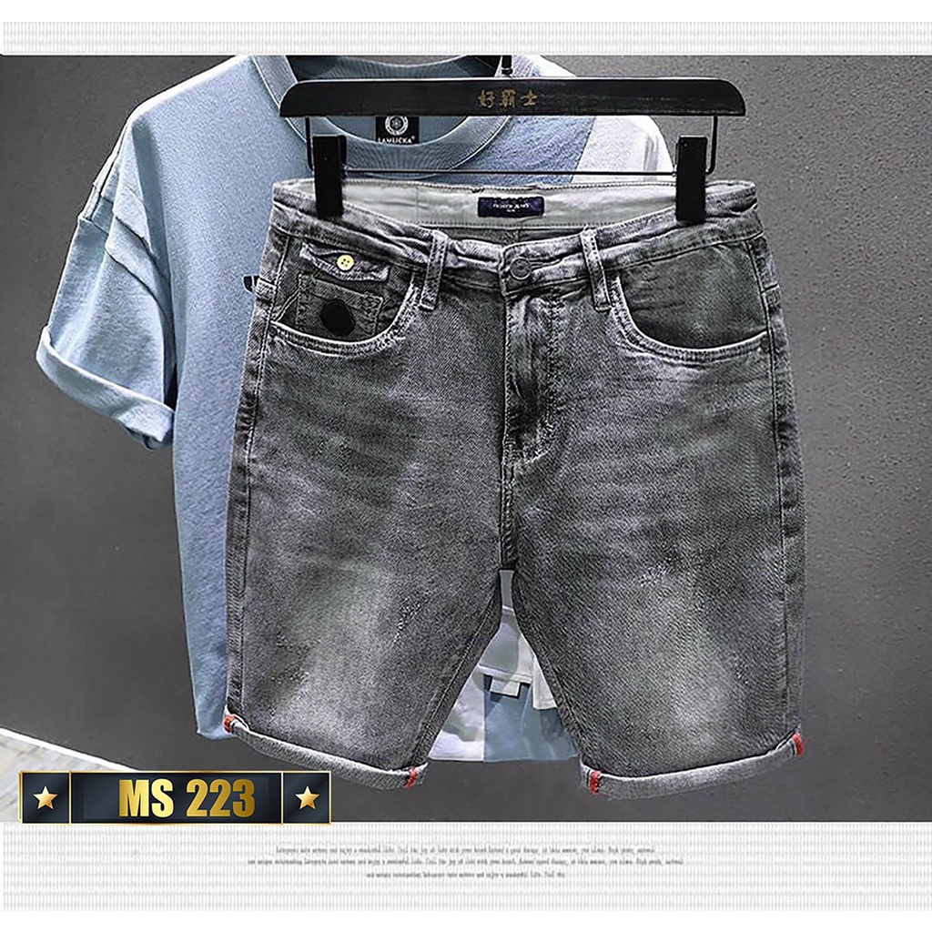 Quần short jean nam rách cao cấp - chất liệu Denim, co dãn tốt - Thời Trang Nam Nữ Gemini KV223