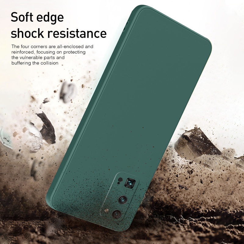Ốp Điện Thoại Silicon Góc Vuông Mềm Bảo Vệ Camera Cho Samsung Galaxy A10 A20 A30 A50 A10S A20S A30S A50S A01 A11 A31 A51 A71 M11