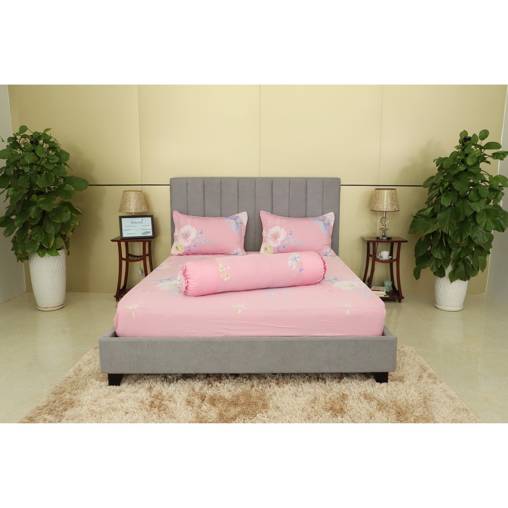 Bộ drap gối bọc 160x200cm ( 180x200cm )Tencel, 1 tấm drap + 2 áo gối đầu + 1 áo gối ôm