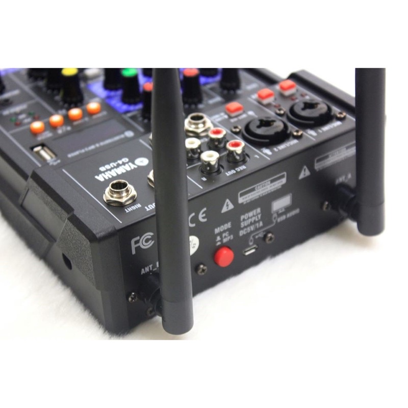 Mixer Livetream Yamaha G4 Bluetooth, USB - Tặng Kèm 2 Micro Không Dây UHF, Loa Kéo Dàn Amply Gia Đình - Dùng Trên Xe Hơi