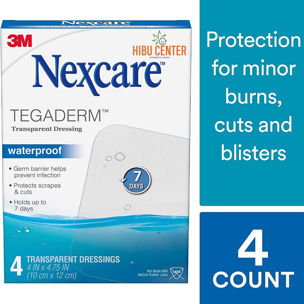 Hộp 4 Miếng Gạc Vô Trùng Chống Nước Trong Suốt H1626 3M Nexcare 4INX4 3/4IN - 70005109973 – Hàng Chính Hãng – HIBUCENTER