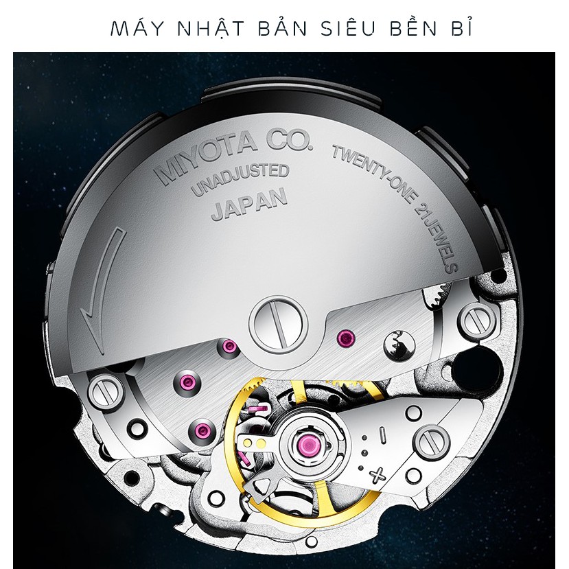 Đồng hồ Cơ Nam TEVISE HAYDEN- Dây Thép Đúc Đặt - Quý Ông Thời Thượng