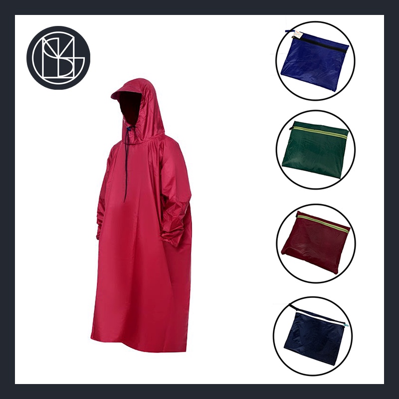 Áo mưa bộ 1 người vải dù bít hông freesize bốn màu lựa chọn