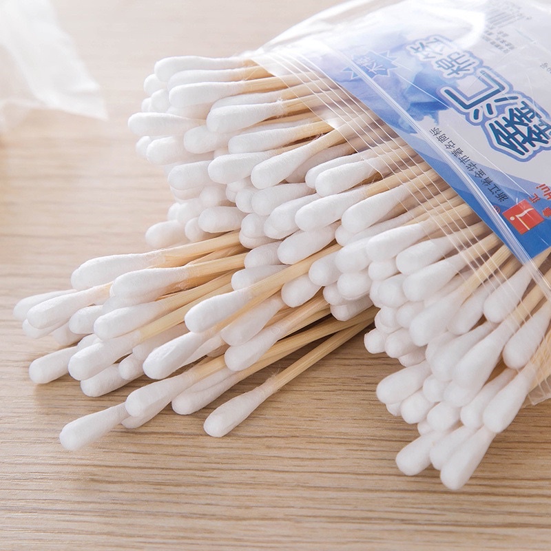 TĂM BÔNG NGOÁY TAI THÂN GỖ SET 100 CÂY, SET 200 CÂY 2A