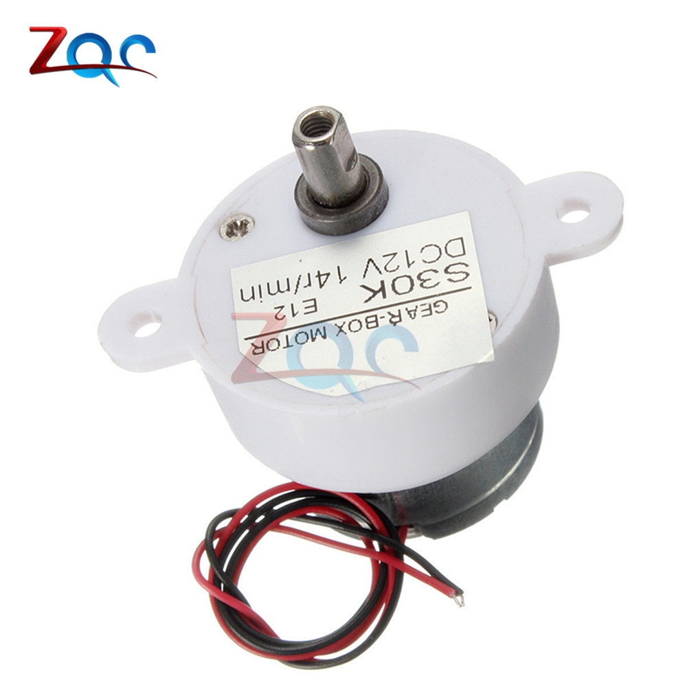DC 12V 14RPM 2 Dây Hộp Số Điện Mô-men Xoắn Cao Động Cơ Giảm S30K