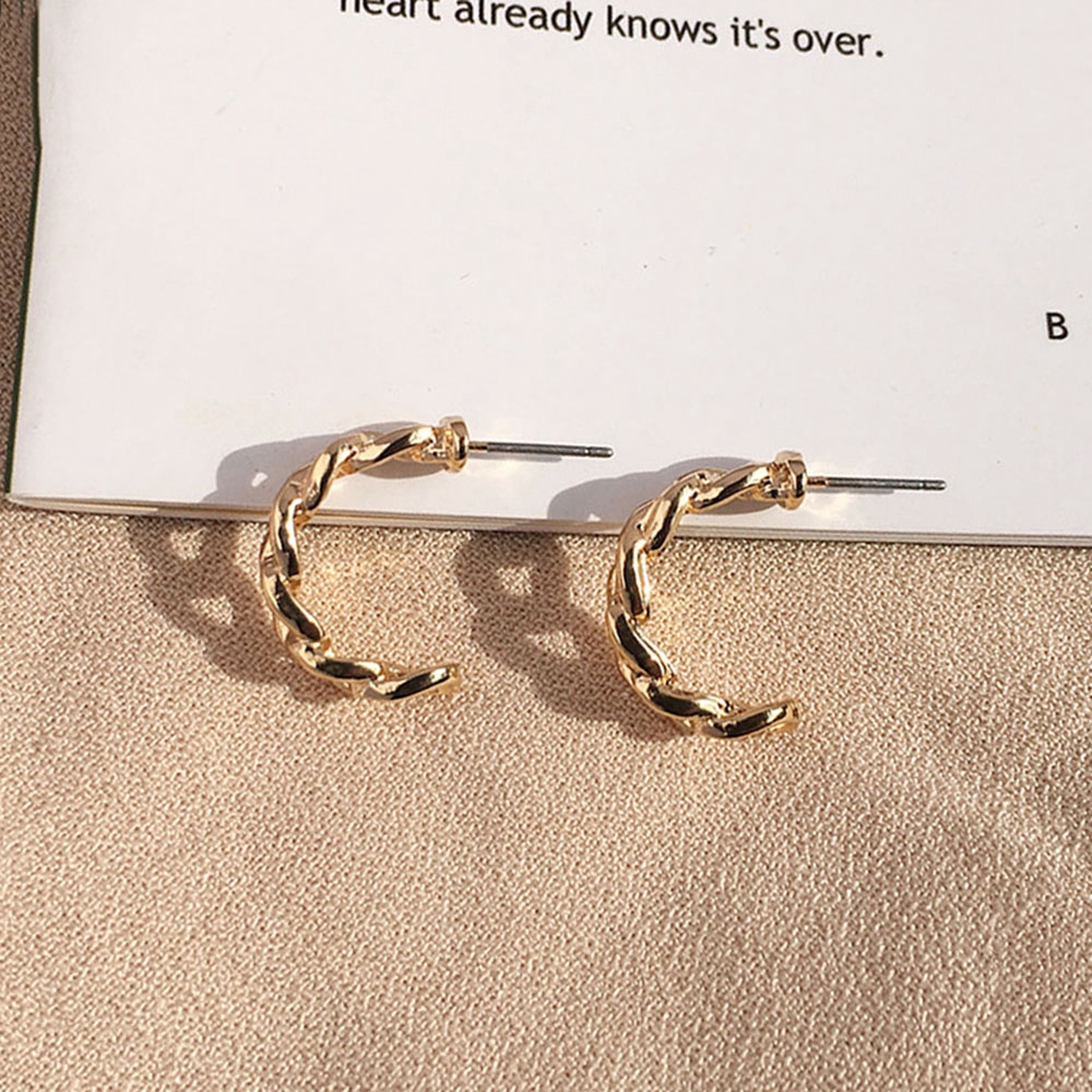 MXMUSTY Simple Stylish|Color C Type Chain Stud Earrings