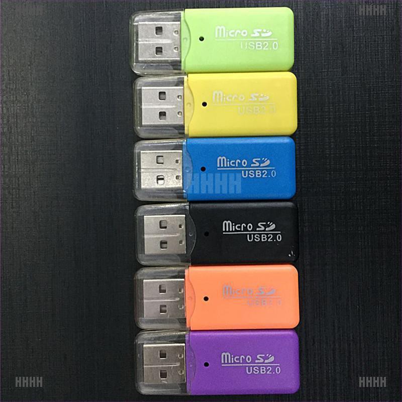 Đầu đọc thẻ nhớ mini Usb Sd/ Mmc 480mbps nhiều màu sắc