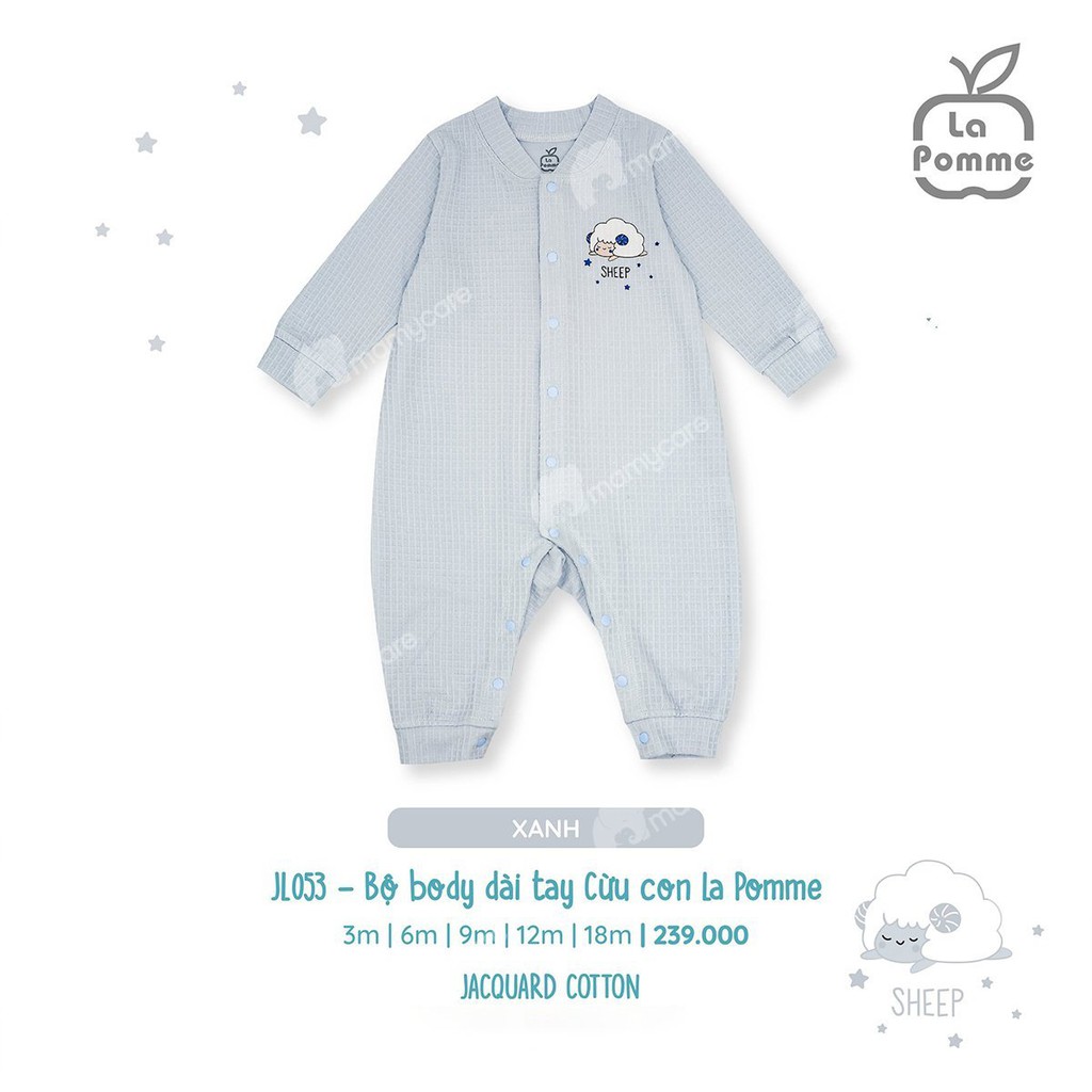 Bộ jumpsuit dài tay cho bé La Pomme họa tiết cừu con ngộ nghĩnh - MAMYCARE