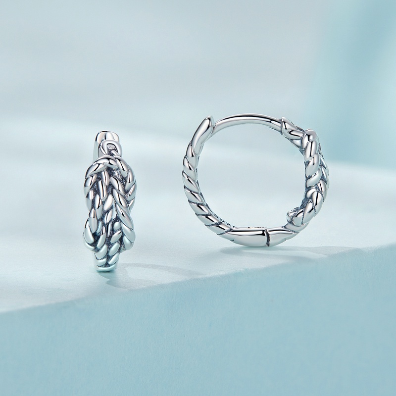 BAMOER Bông Tai bạc 925 DạNg KẹP ThờI Trang Cho Nữ