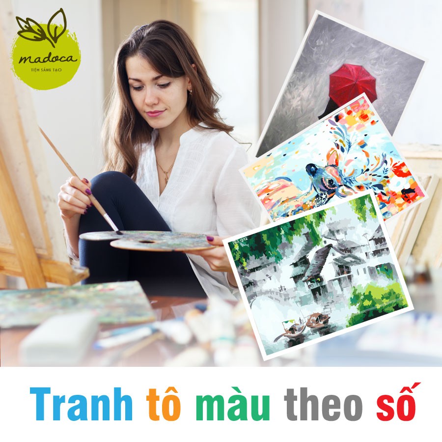 Tổng hợp - Tranh sơn dầu số hóa tự tô mâu đẹp