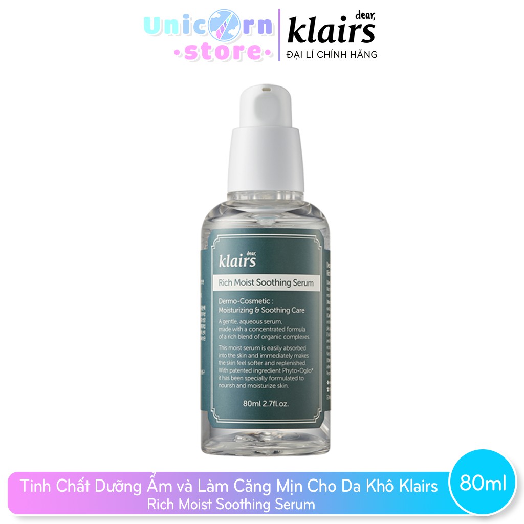 Tinh Chất Dưỡng Ẩm Cho Da Khô Klairs Rich Moist Soothing Serum 80ml