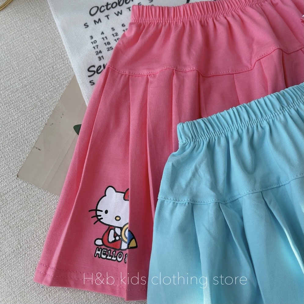 Sét váy Bé gái hoạ tiết micky. chất cotton 4 chiều siêu mềm mịn