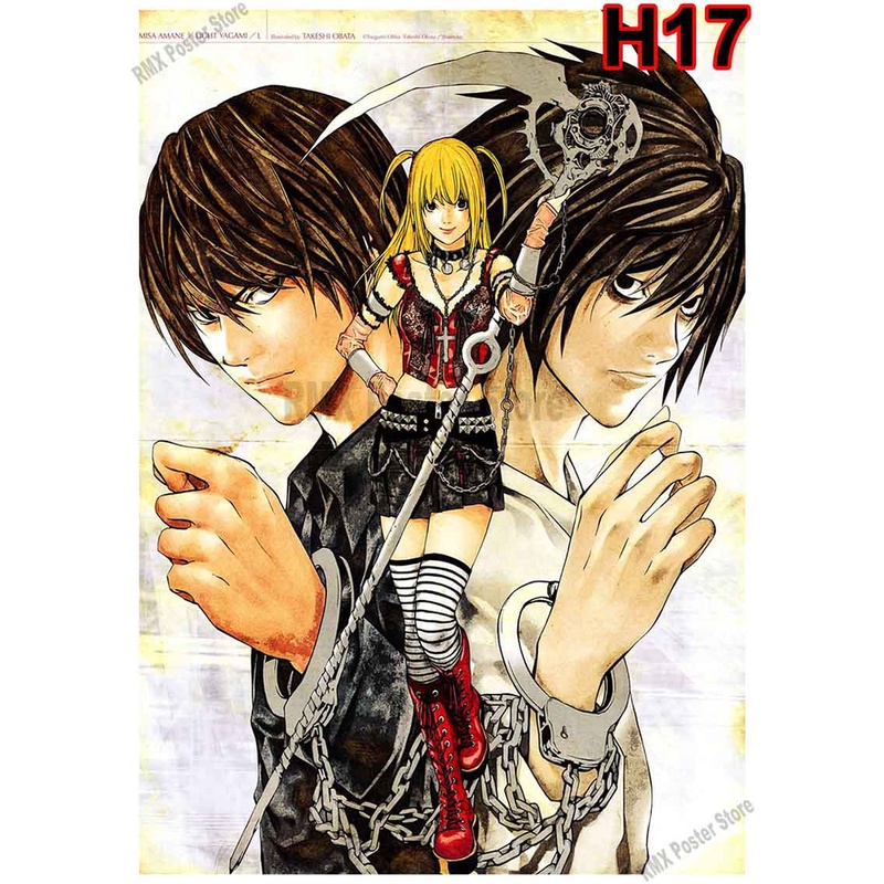 Poster Phim Hoạt Hình Death Note Trang Trí Nội Thất