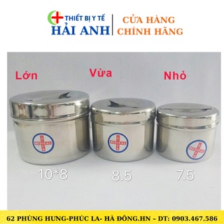 Hộp Inox Đựng Bông Cồn  Các Cỡ