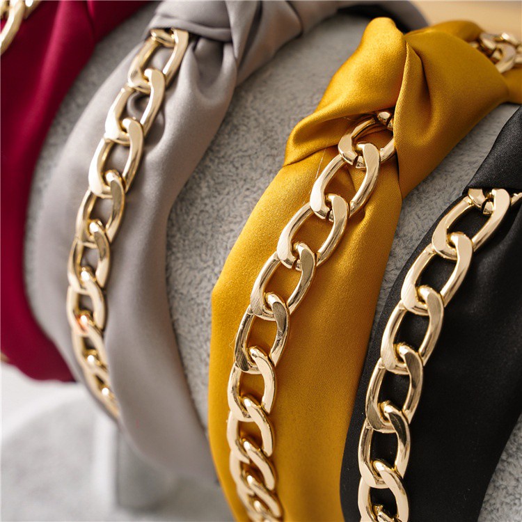 Băng Đô Vải Bản Rộng Thắt Nút Màu Sắc Thời Trang Xuân Hè