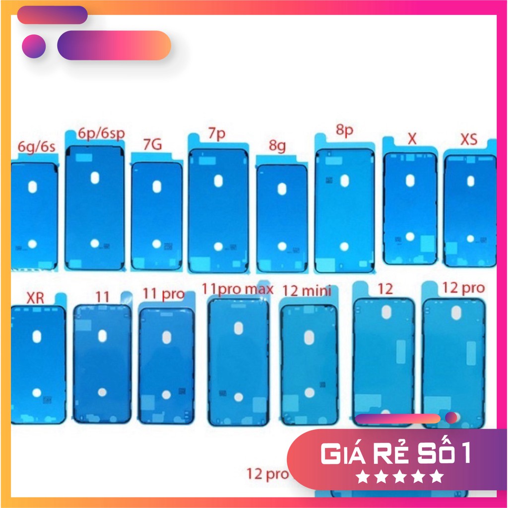 Ron kháng nước Ip 6s/ 6spl/ 7/ 7pl/ 8/ 8pl/ X/ XR/ XSM/ 11pro/ 11promax 3 lớp chuẩn sịn