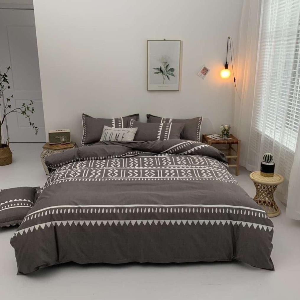 Set 5 món chăn ga gối Cotton Poly Hàn quốc