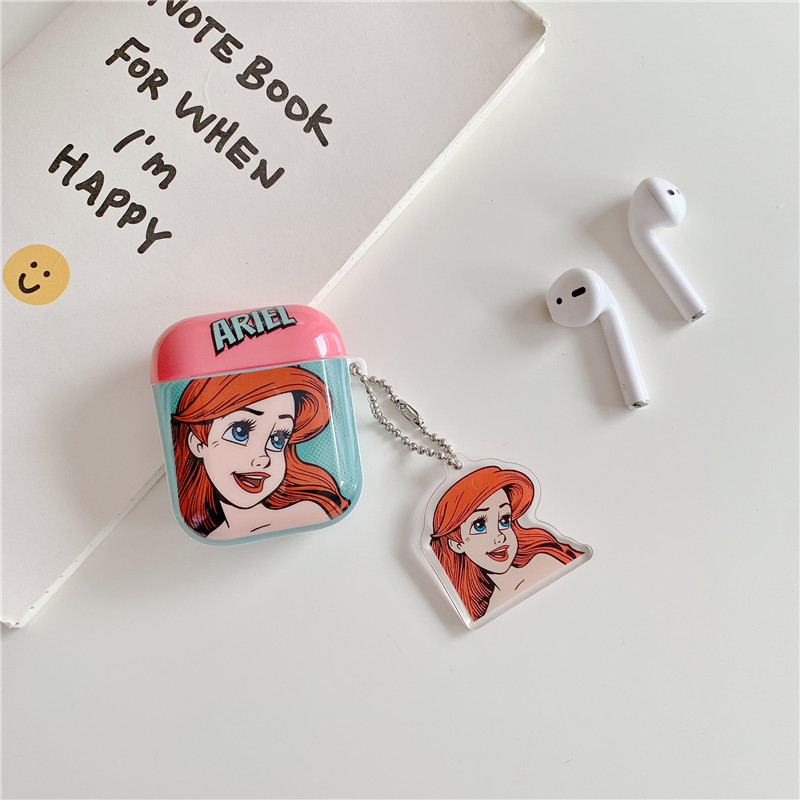 Vỏ Bảo Vệ Hộp Sạc Tai Nghe Không Dây Bằng Tpu Mềm In Hình Công Chúa Disney Cho Airpods 1 / 2 / Pro