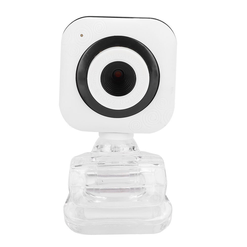 Webcam Máy Tính 480p Màu Trắng Kèm Kẹp Trong Suốt