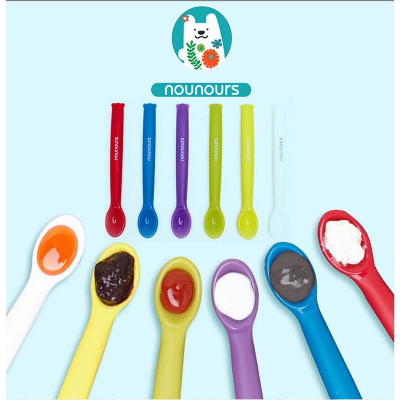 THÌA/MUỖNG ĂN DẶM SILICON NOUNOURS NỘI ĐỊA HÀN