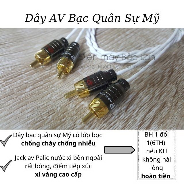 ( Bạc Quân Sự Mỹ ) Dây AV Xịn, Day Tín Hiệu AV