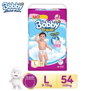 Bỉm - Tã quần Bobby size L - 54 miếng (Cho bé 9 - 13kg)
