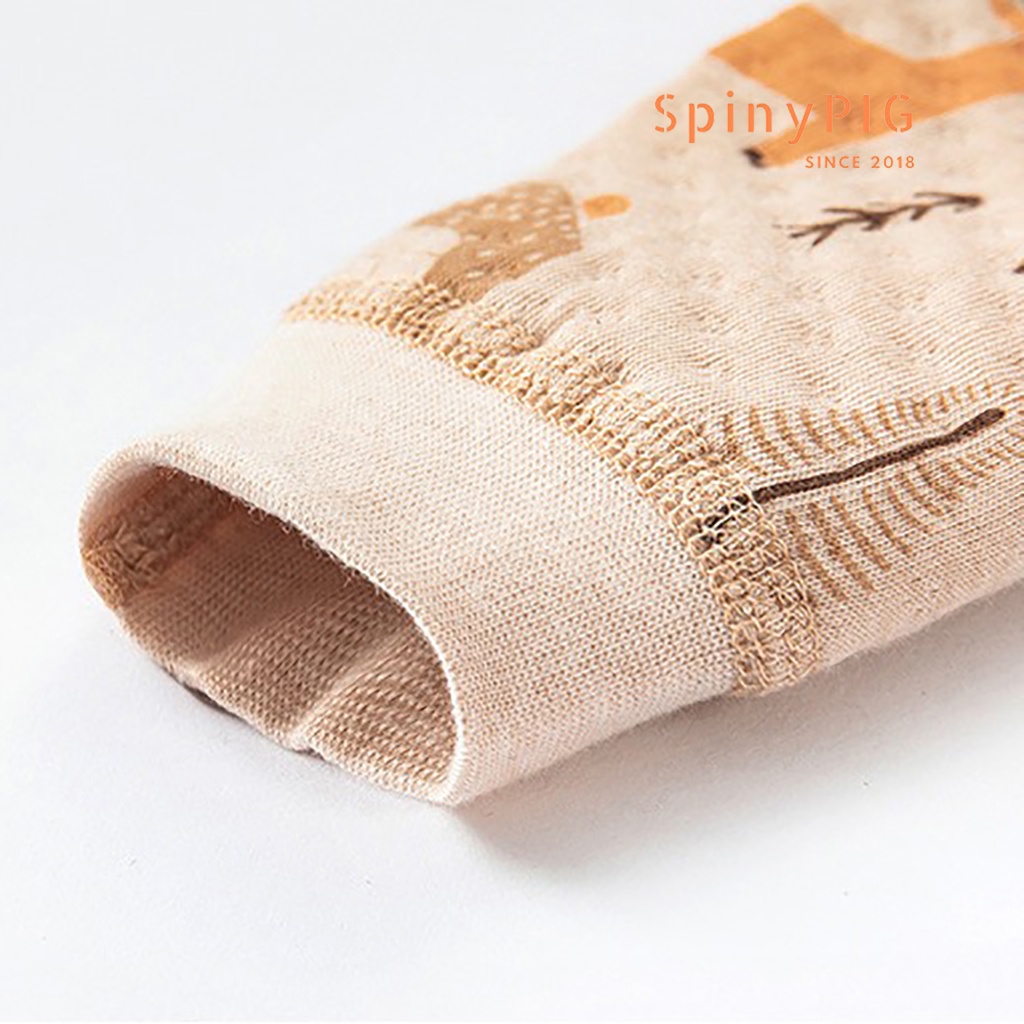 Bộ quần áo cho bé gái bé trai 0-3 tuổi trần bông dày cạp cao dài tay cotton không chất tẩy nhuộm dành cho mùa đông