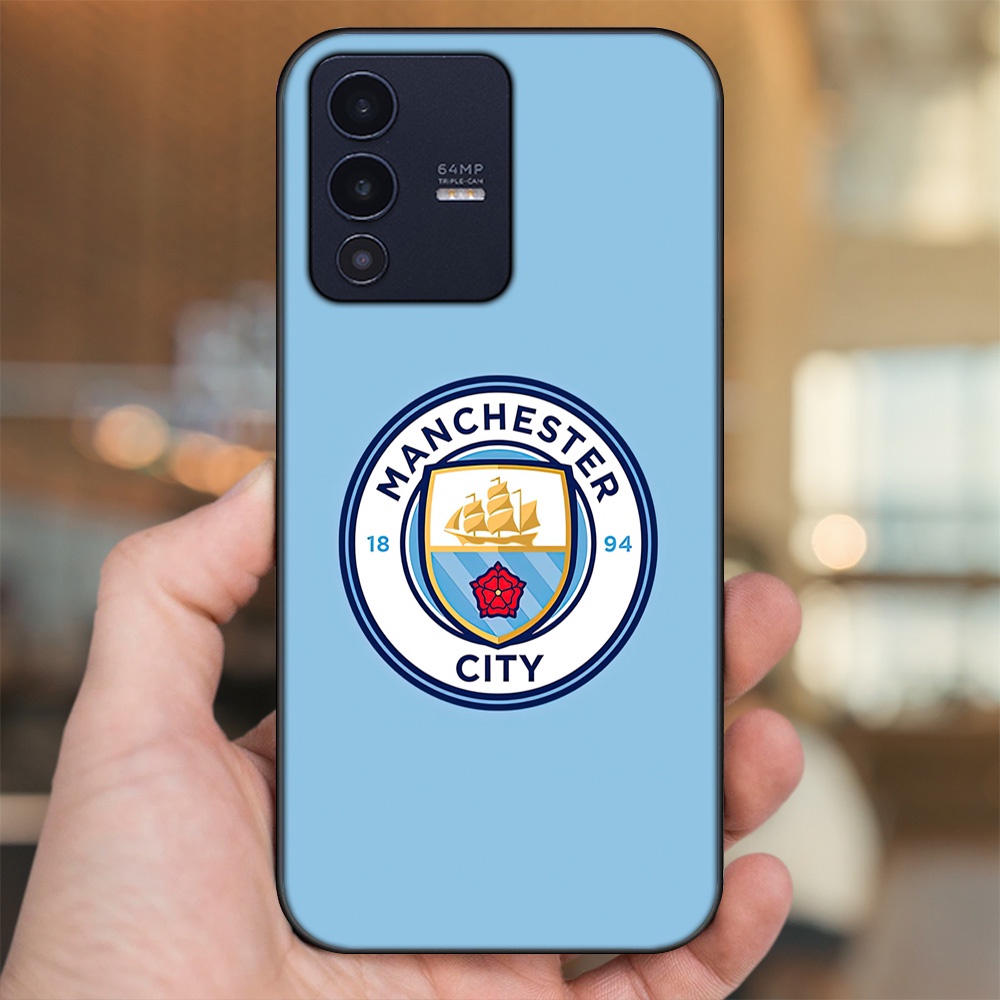 Ốp lưng Vivo V23 5G viền đen in hình Manchester City MC