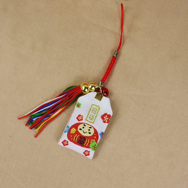 Túi gấm Omamori may mắn DARUMA LẬT ĐẬT có kèm túi chống nước Túi Phước May Mắn Omamori ngẫu nhiên màu