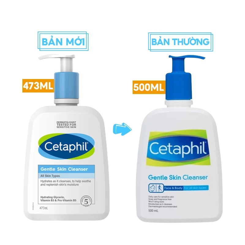 Sữa Rửa Mặt Dịu Nhẹ Cetaphil Gentle Skin Cleanser - Sản Phẩm Chính hãng (125ml - 473ml)