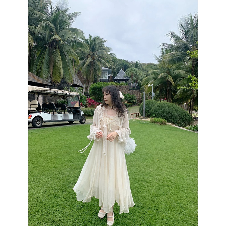 Đầm Hai Dây Dáng Dài Phong Cách Pháp Thời Trang Mùa Hè Dành Cho Nữ 2022