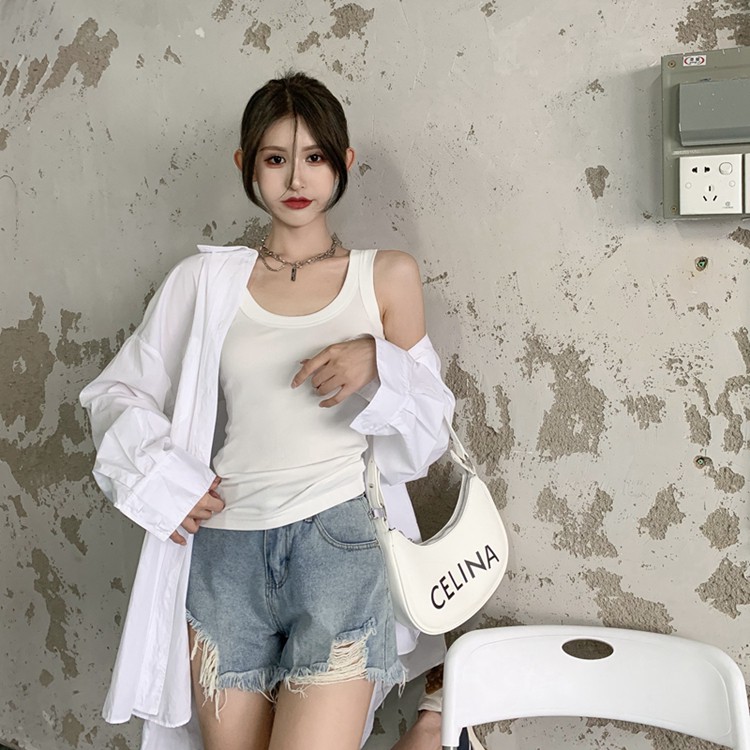 Cocory vn Áo Croptop Cổ Chữ U Dáng Ôm Thời Trang Mùa Hè Cho Nữ