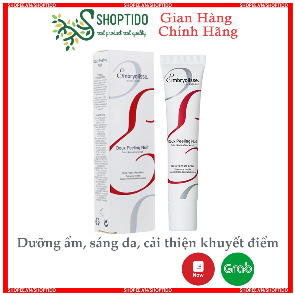 Mặt nạ dưỡng da Embryolisse thay da sinh học ban đêm 40ml chính hãng Pháp NPP Shoptido