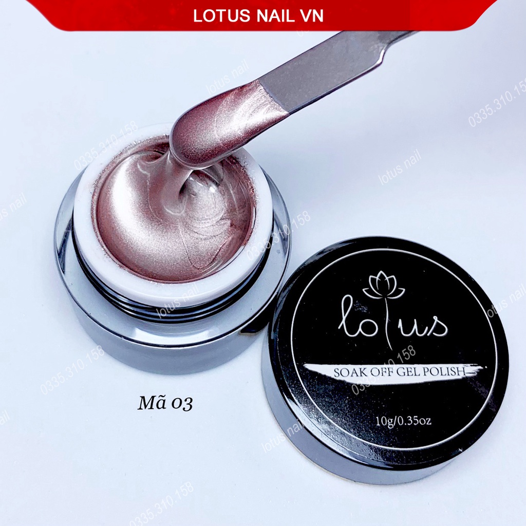 Gel metan trang trí móng Lotus cao cấp hũ to 10g