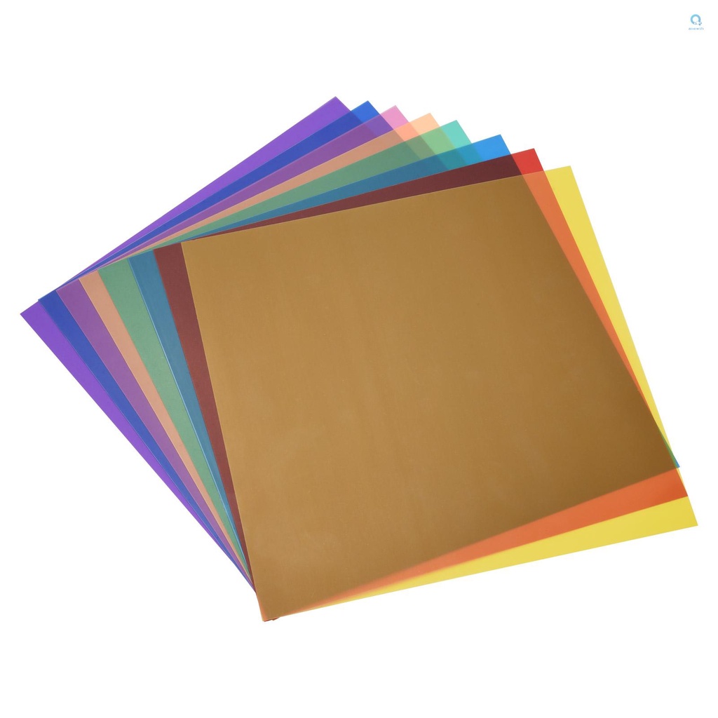 Set 11 Tấm Lọc Ánh Sáng Gel Trong Suốt A3.14 30 * 30cm / 12 * 12in Nhiều Màu Tùy Chọn