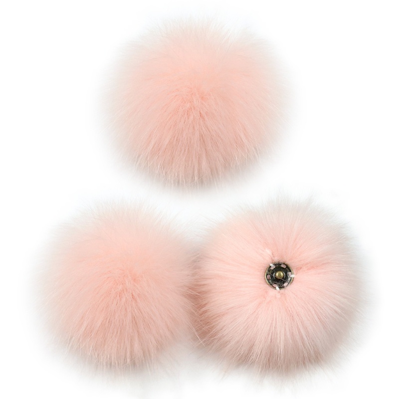 Set 3 Quả Cầu Lông Giả Trang Trí Mũ Len