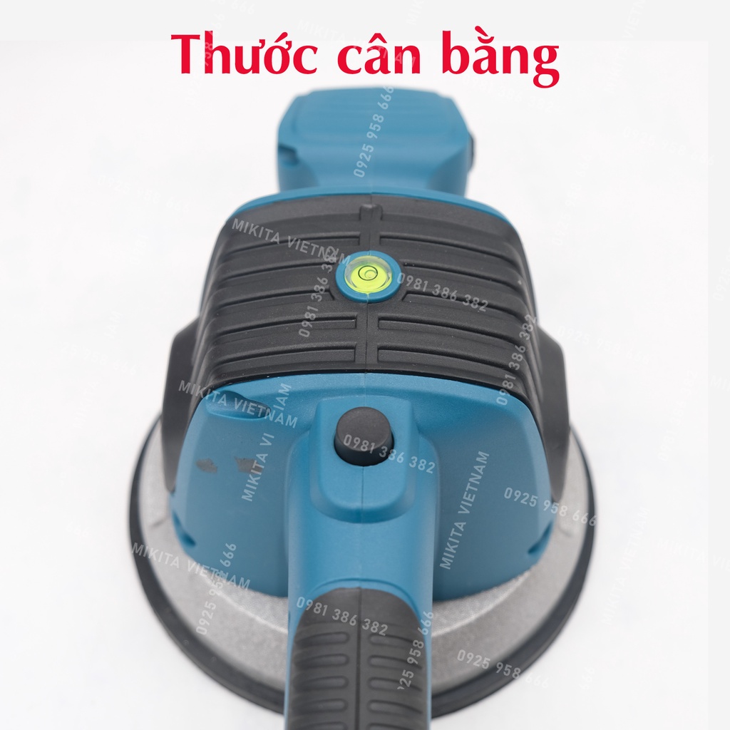 Máy ốp lát gạch men cầm tay, máy đầm rung dùng pin 18v 6 cấp độ rung Makita, bộ 2 pin