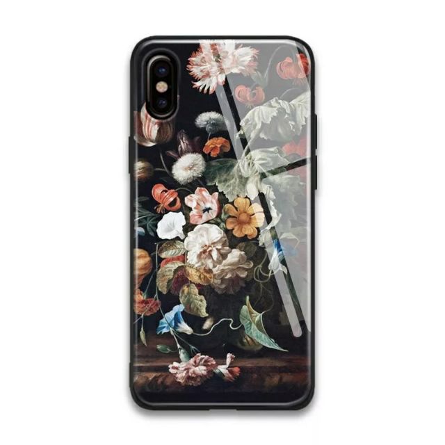 Ốp Lưng Kính Cường Lực / Case Hoa Chống Vỡ Dành Cho 13ProMax 12ProMax 11ProMax X XSMAX Fukishop