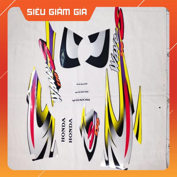[SALE SỐC] [MÀU VÀNG] NGUYÊN BỘ TEM 3 LỚP WAVE S 110 MẪU CŨ ZIN LOẠI 1 CỰC ĐẸP (SIÊU RẺ)