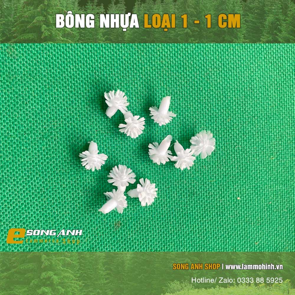 Bông hoa nhựa giả | Dùng cho mô hình mini | Đủ màu sắc | Nụ hoa bằng nhựa