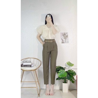 Quần Baggy Ly Nổi Kèm Đai 8002