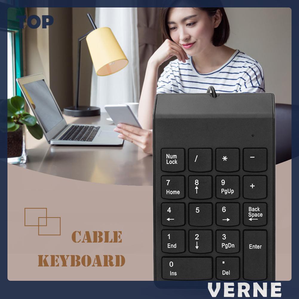 Bàn Phím Số Mini Có Dây Gồm 18 Phím Dùng Cho Laptop